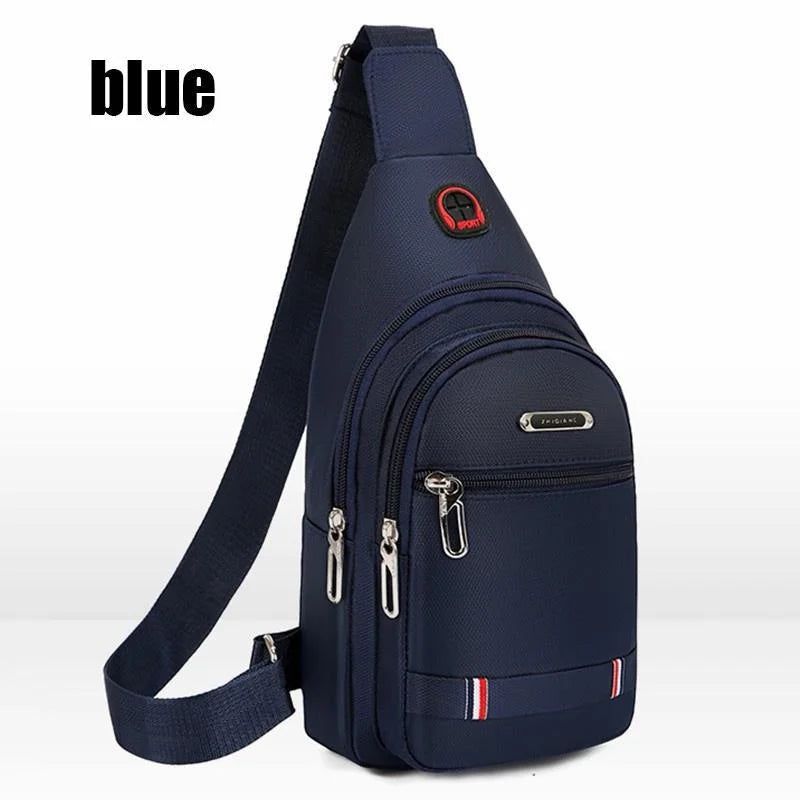 Unisex Canvas Leisure Sports Small Backpack Oxford Cloth One-shoulder Messenger Bag Chest Bag