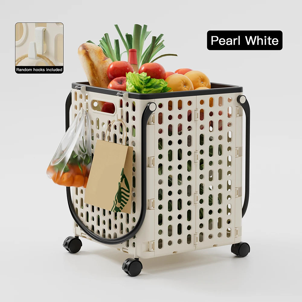 1PC Folding Supermarket Shopping Cart, Household Trolley, Grocery Shopping Cart, Foldable Shopping Cart For Shopping Malls