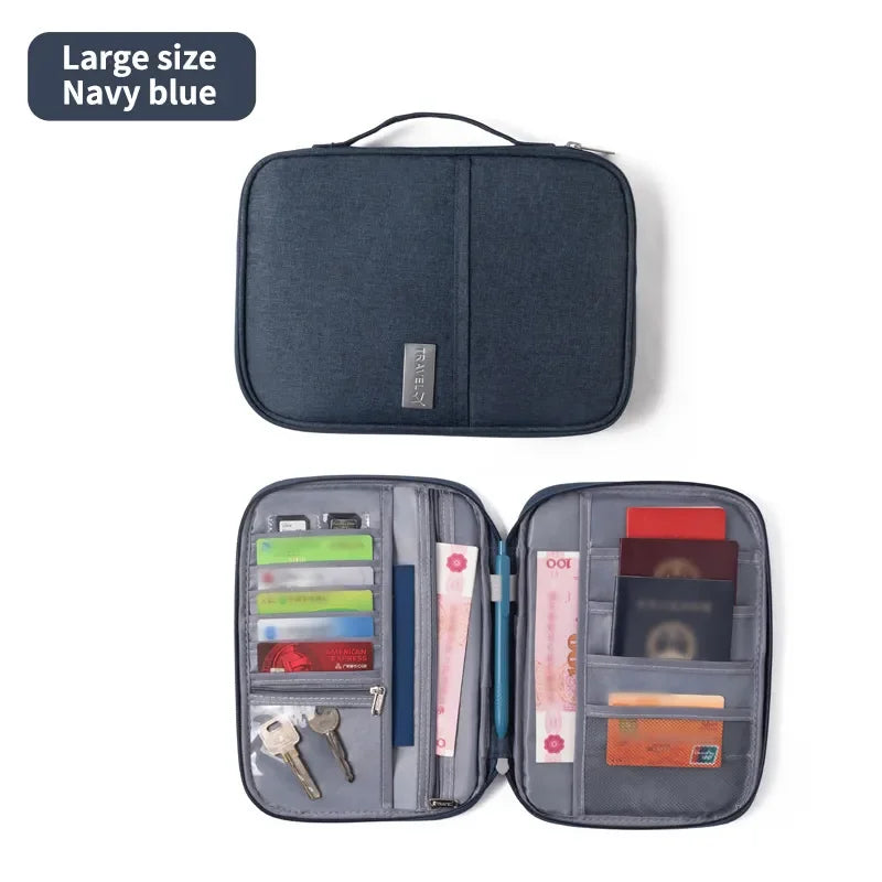 1PC Portable Travel Plane Bag Waterproof High Quality Business Passport Bag Multi-functional Cationic Document Storage