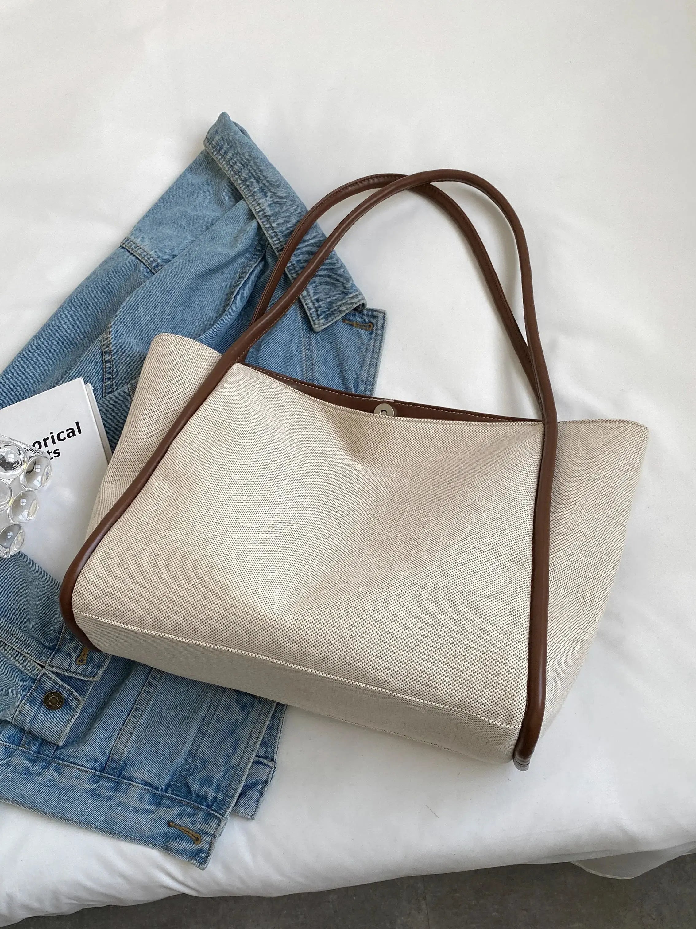 1 Piece Ladies Large Capacity Shoulder Tote Bag fashion Commuter Women's Bag Suitable for Mommy Daily