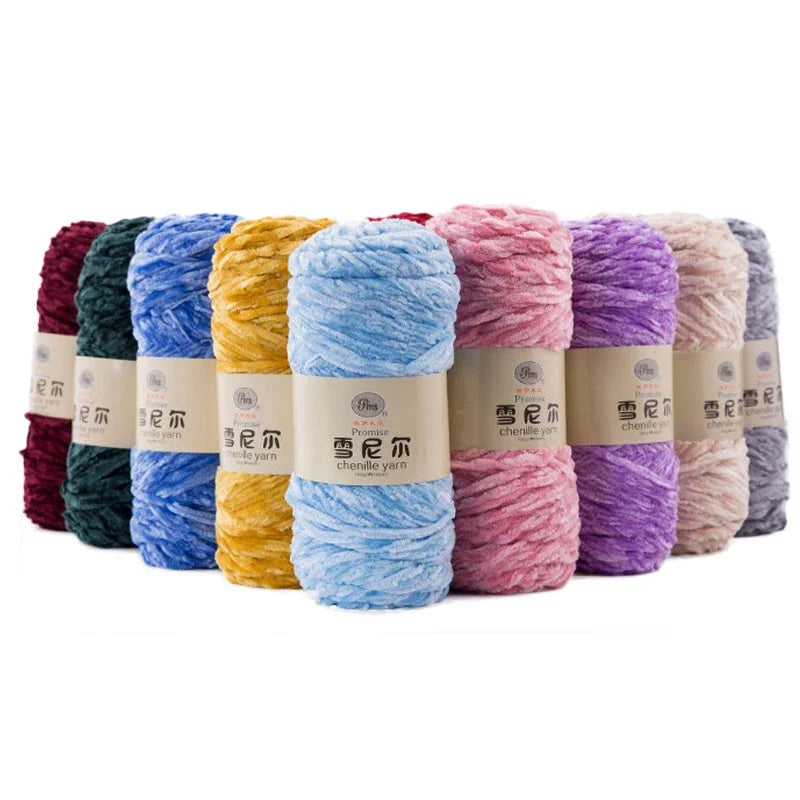 DIY 100% Polyester 100g Velvet Yarn Amigurumi Accessories Dolphin Baby Plush Yarn Soft Chenille Yarn for Knitting  1 Skein 130M