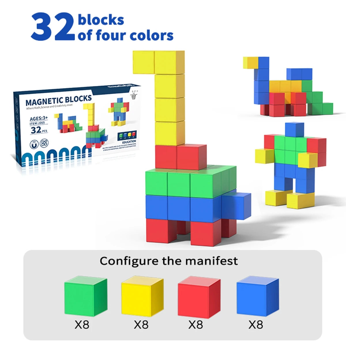Hot Magnetic Cube Children's Toys Magnetic Modeling Building Toys for Toddlers Preschool Learning Sensory STEM Montessori Toys