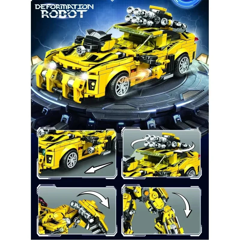ToylinX 478pcs Transforming Building Set,Collectible 2 in 1 Transformation Robot and Truck Building Block,Easter Gifts for Kid
