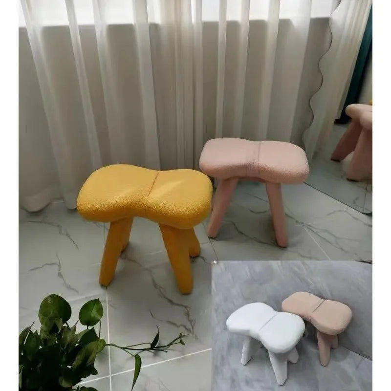 Cream wind makeup stool bedroom simple modern dressing special stool Internet celebrity home light luxury makeup chair manicure