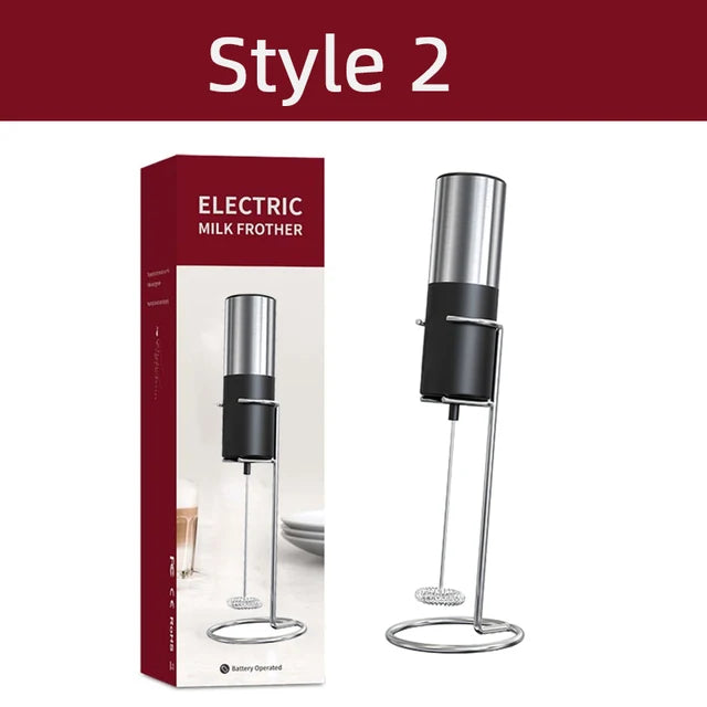 Electric Milk Frother Foam Maker Mixer for Coffee, Electric Portable Whisk Drink Mixer Mini Foam Maker Frothing Battery Powered