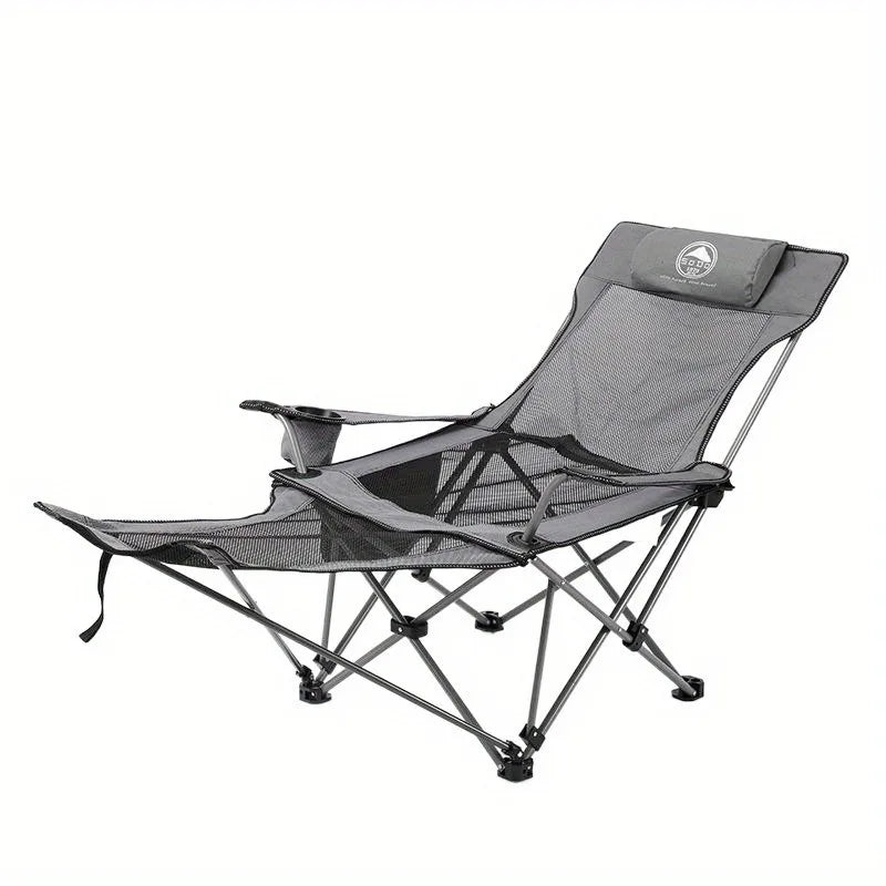 Outdoor folding chair camping portable beach bench backrest fishing chair folding bed office lunch lounge chair