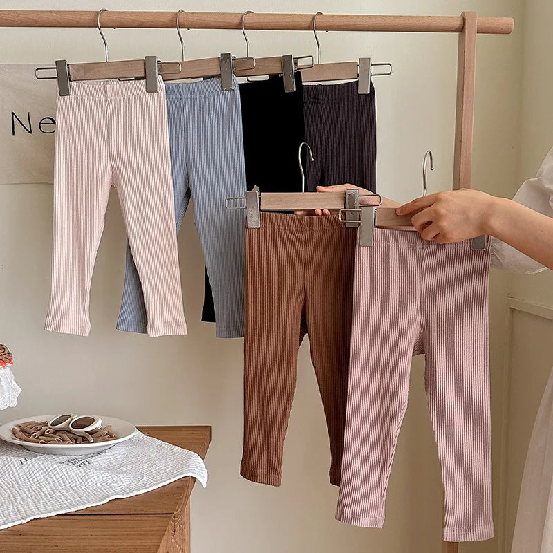 Baby Boys Girls Pure Color Pants Children's Clothes Pants Autumn Casual Kids Leggings