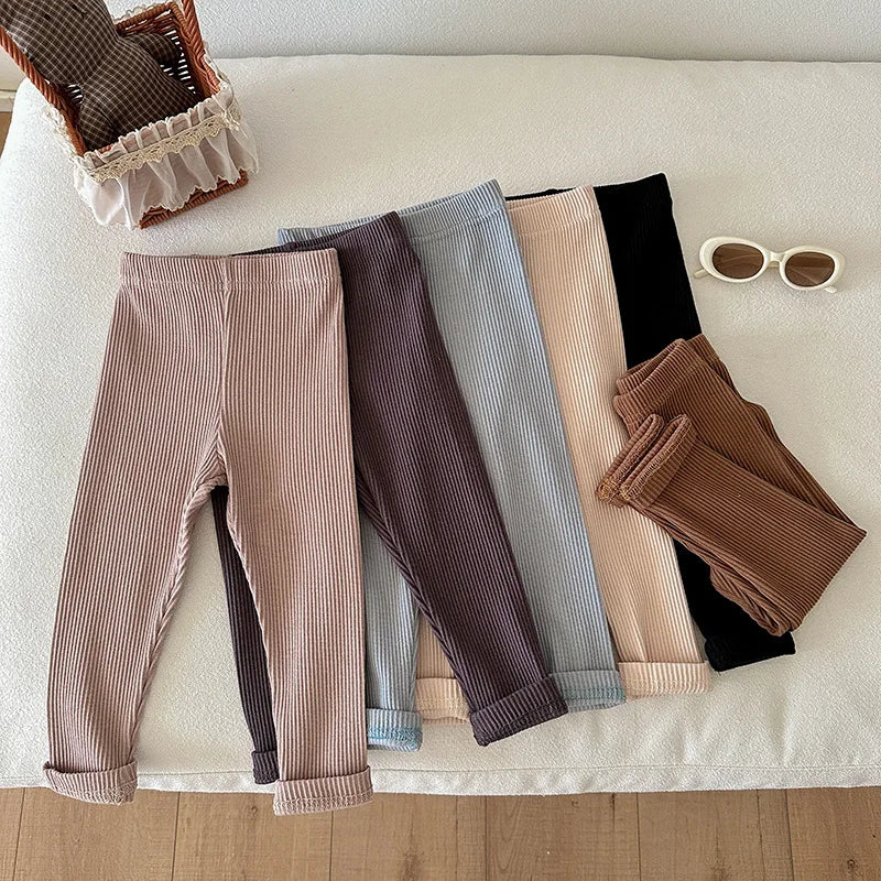 Baby Boys Girls Pure Color Pants Children's Clothes Pants Autumn Casual Kids Leggings