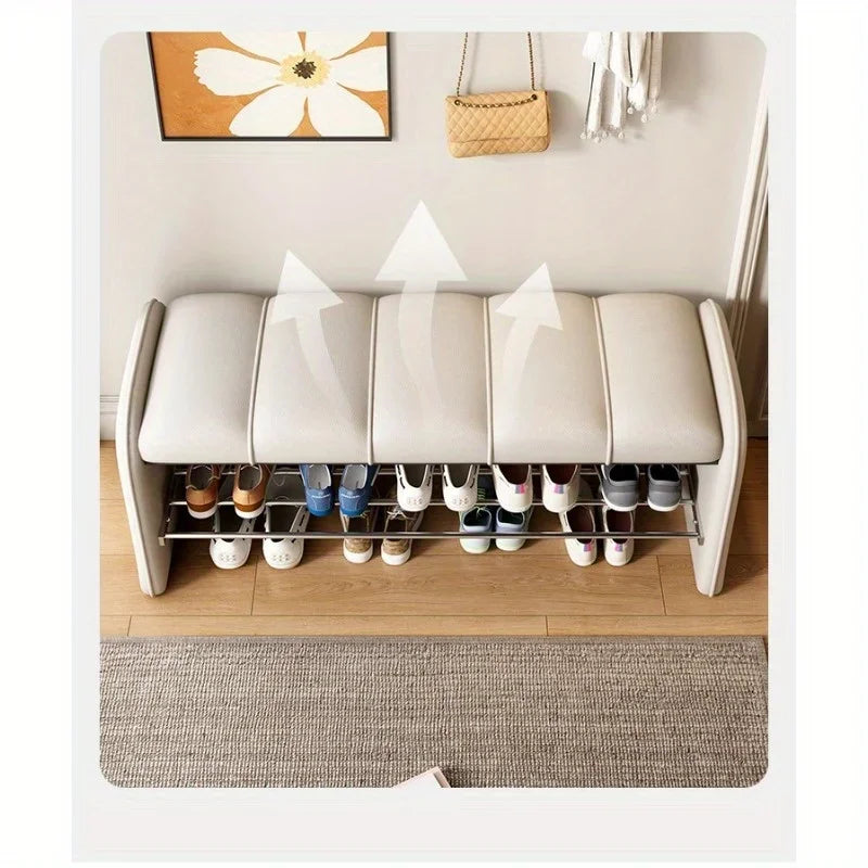 Shoe change stool Home door Seated shoe stool Entry door Shoe cabinet Seat stool integrated soft bag Seat cushion Shoe rack