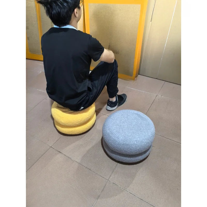 household round stool,  sofa stool, low stool, simple pier shoe stool, elegant and multifunctional workspace small chair
