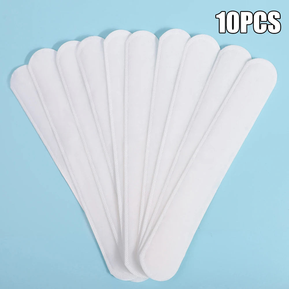 10PCS Hat Anti-Fouling Inner Lining Brim Strip Collar Sweat-Absorbing Patch Disposable Hat Pad Sweat-Absorbing Patch