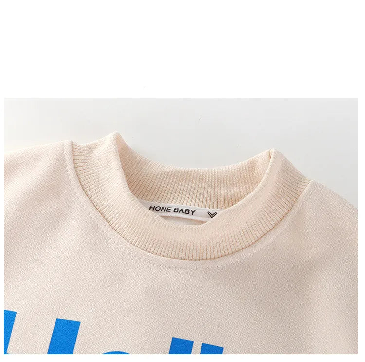 Baby Girls Boys Sweatshirt Kids Letter Hoodies Toddler Autumn Outerwear Winter Children's Clothing
