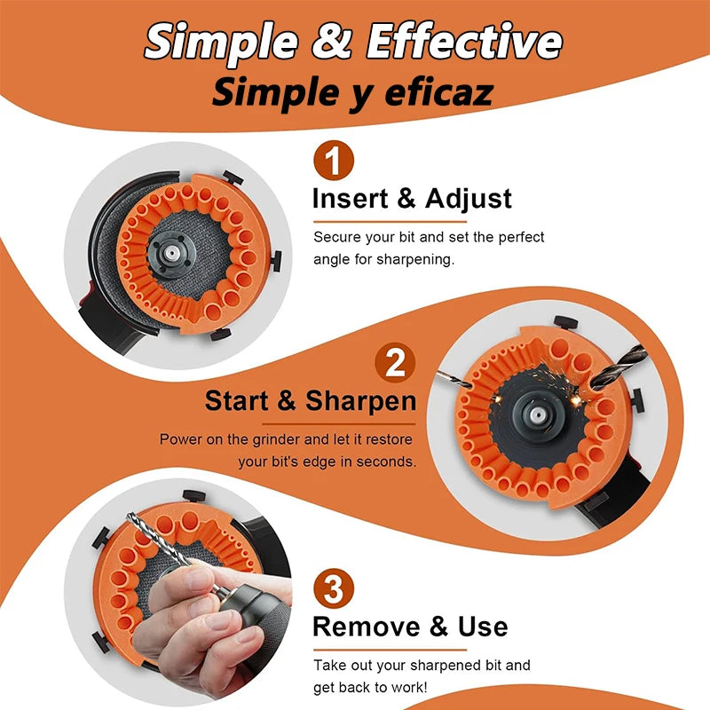2-13mm Drill Bit Sharpener Grinder Multi-specification Power Drill Bit Grinding Portable Drill Power Abrasive Tools for Grinding
