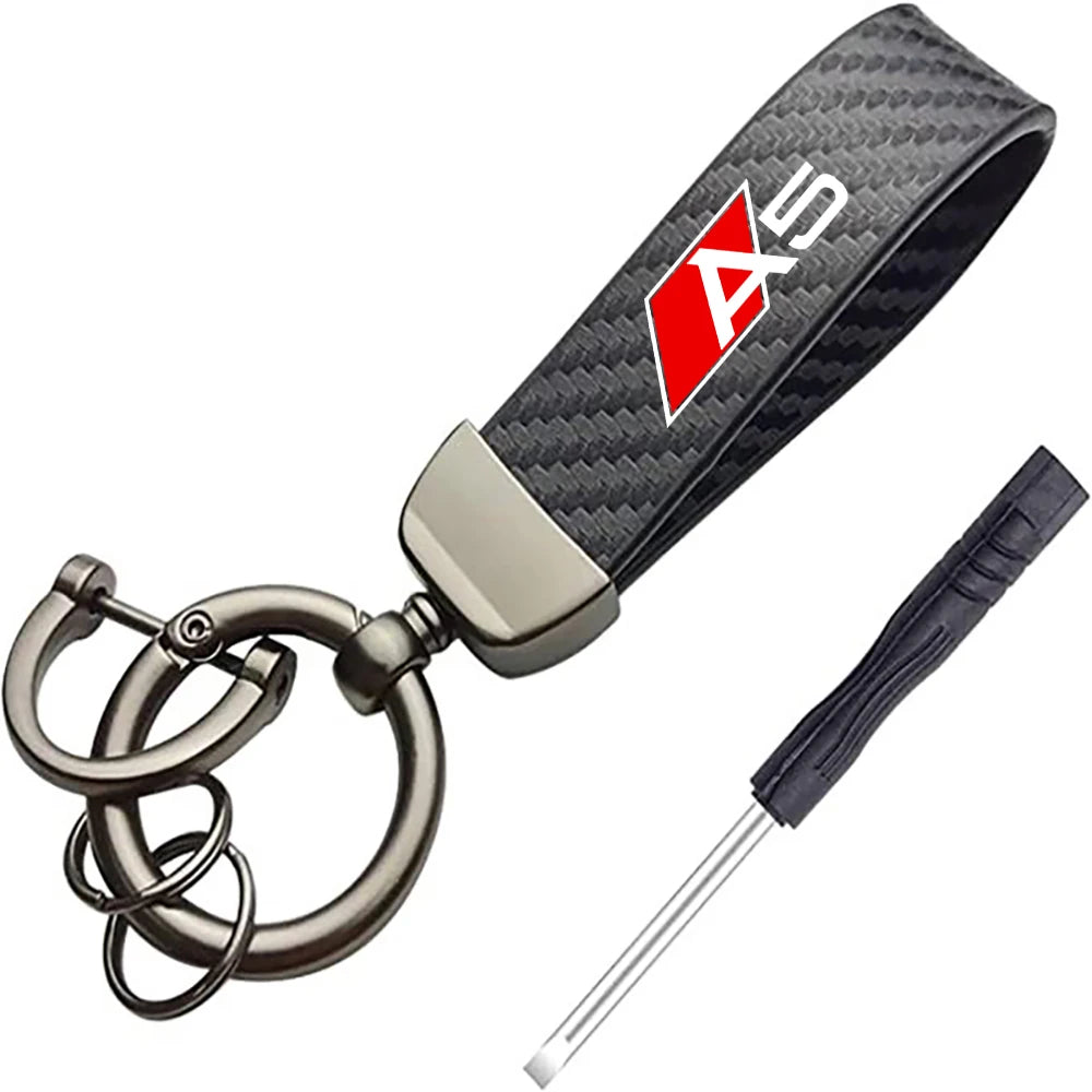 For AUDI A5 8T accessories Multifunctional keychain leather keychain metal gift