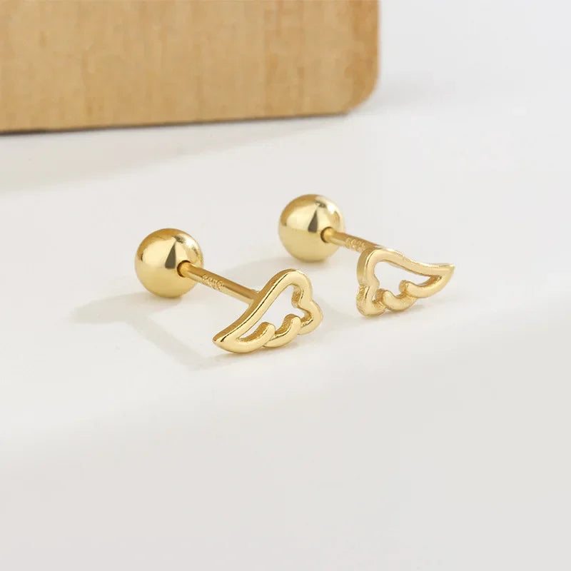 Minimalist Small Flower Screw Earrings
