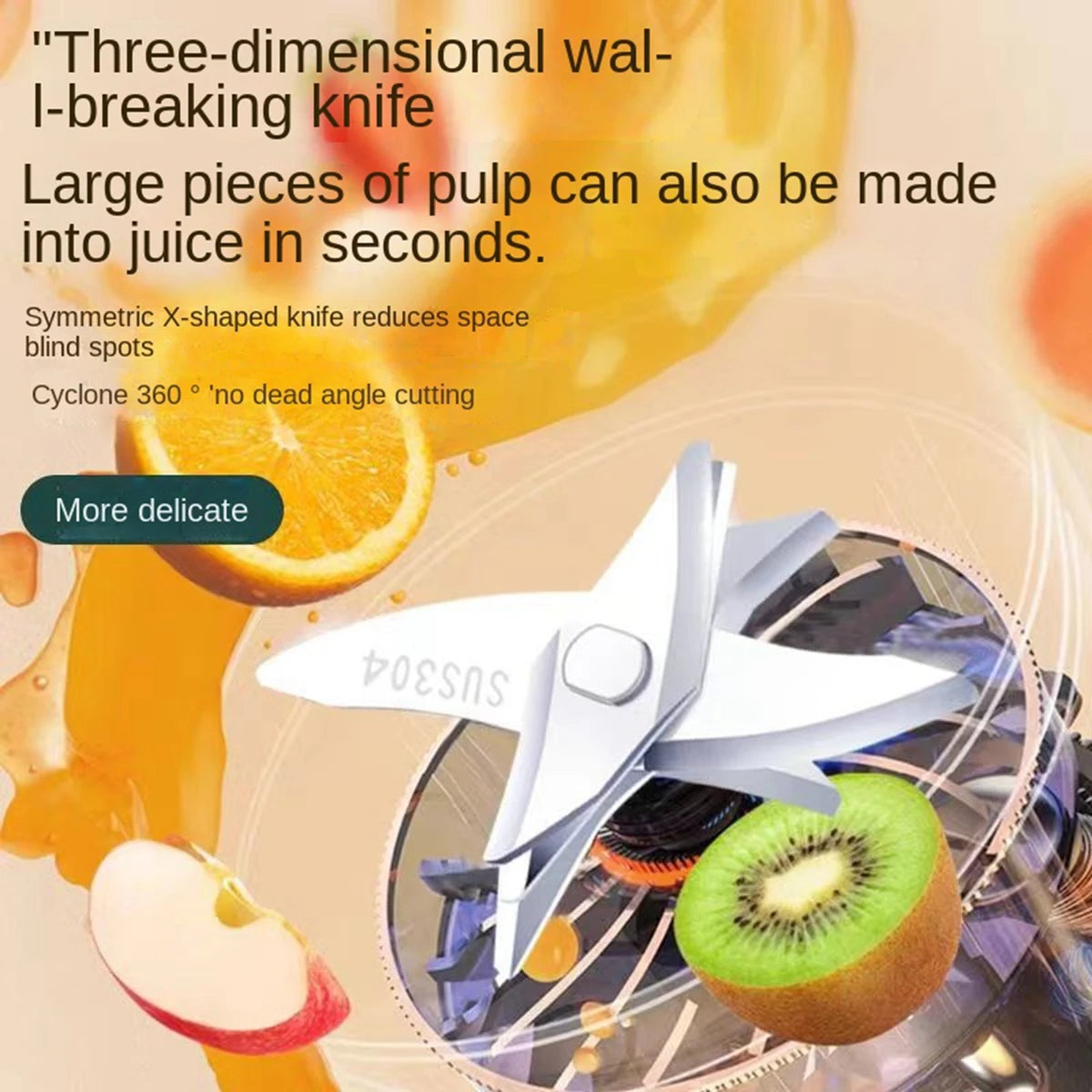 Double Cup Multifunction Usb Fruit Mixers