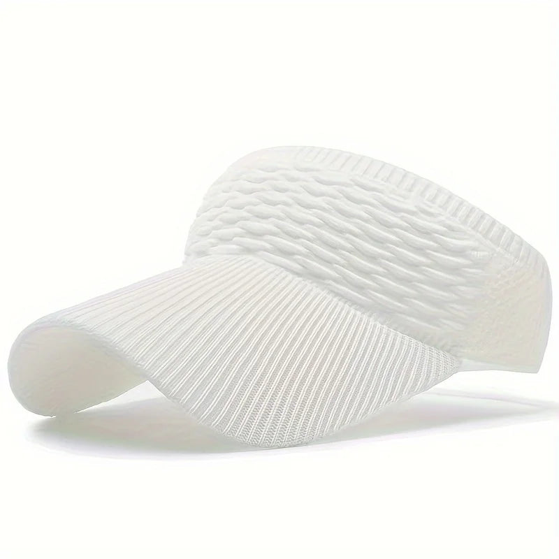 1pc Summer Breathable Sun Hat,Casual Elastic Knitted Cap,Women's Long Brim Sunshade Empty Top Hat for Outdoor Sports, beach hat