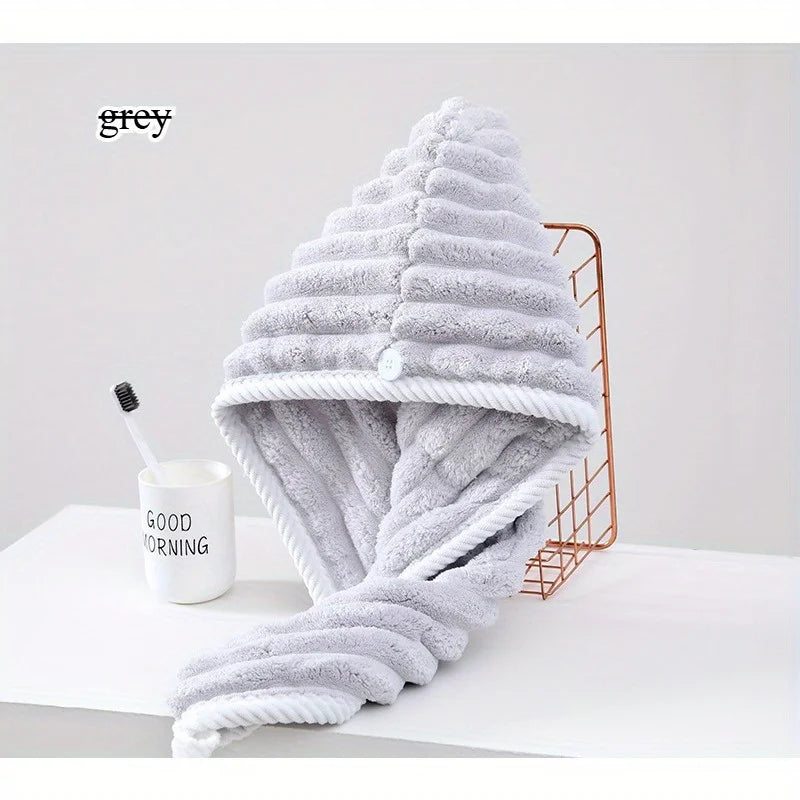 Xiangfeng new coral fleece dry hair cap women's thickened absorbent household adult home shower cap headtowel wholesale