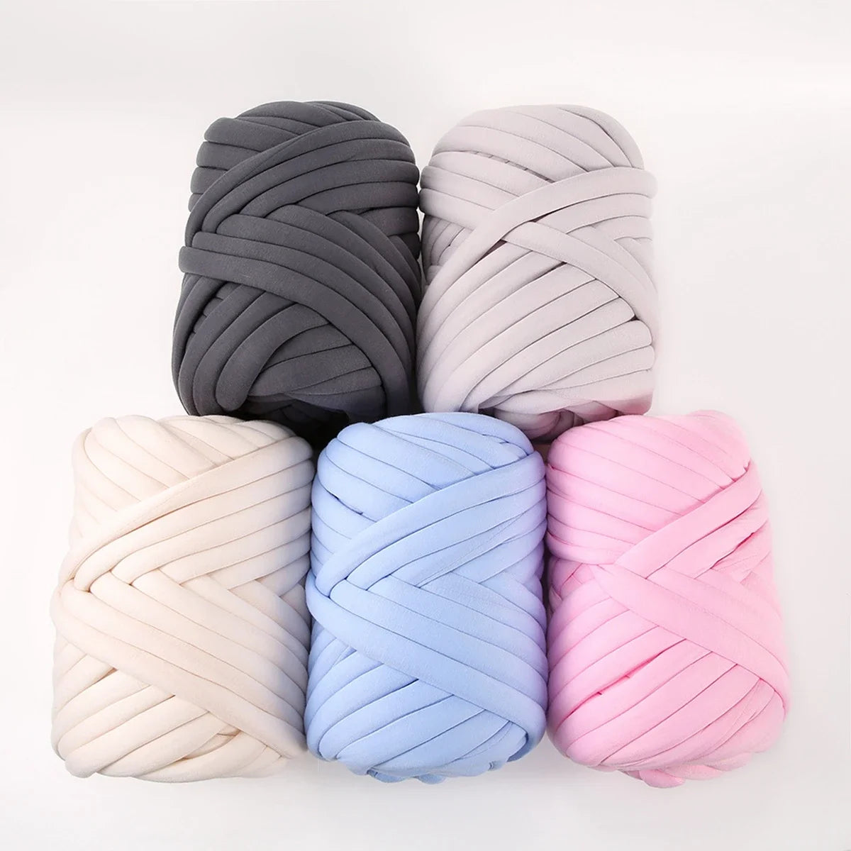 500G Thick Chunky Yarn Cored Cotton Wool Tube Yarn for DIY Blanket Hat Bulky Arm Roving Handwork Knitting Spin Yarn