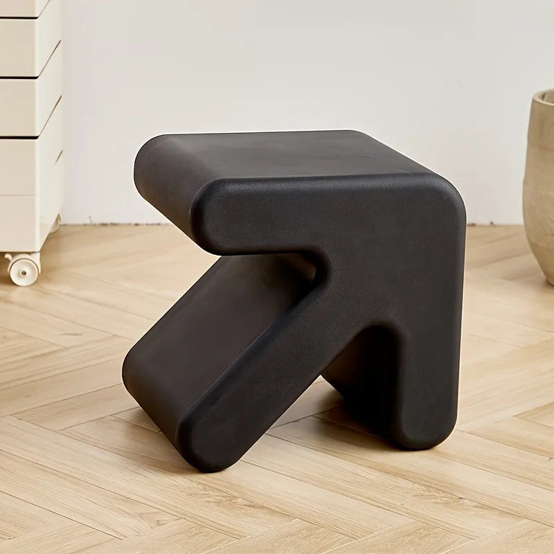 Nordic style creative arrow stool low plastic shoe rack at home door