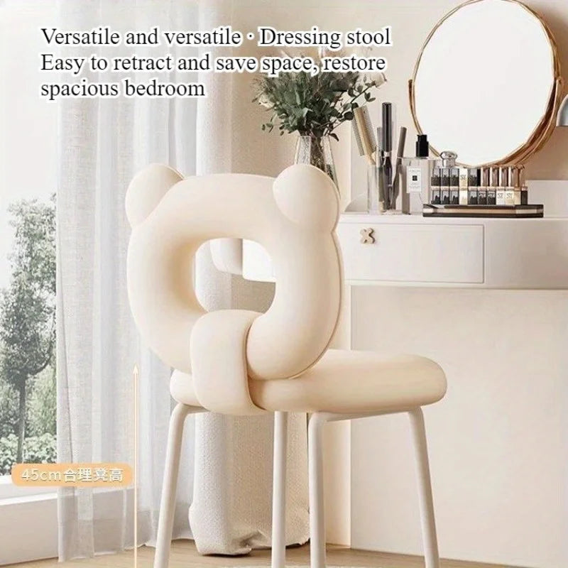 Superior dressing stool wind bedroom makeup stool makeup manicure chair simple Internet celebrity cream rotatable girls home