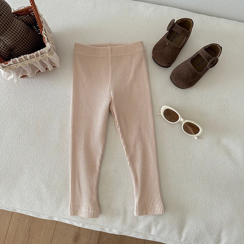 Baby Boys Girls Pure Color Pants Children's Clothes Pants Autumn Casual Kids Leggings
