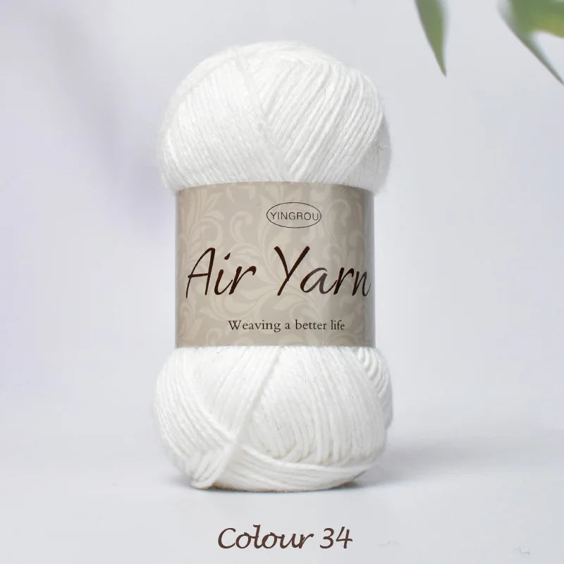 Yingrou sprayed wool yarn medium and thick baby cotton thread cotton nitrile yarn handmade DIY crochet material scarf