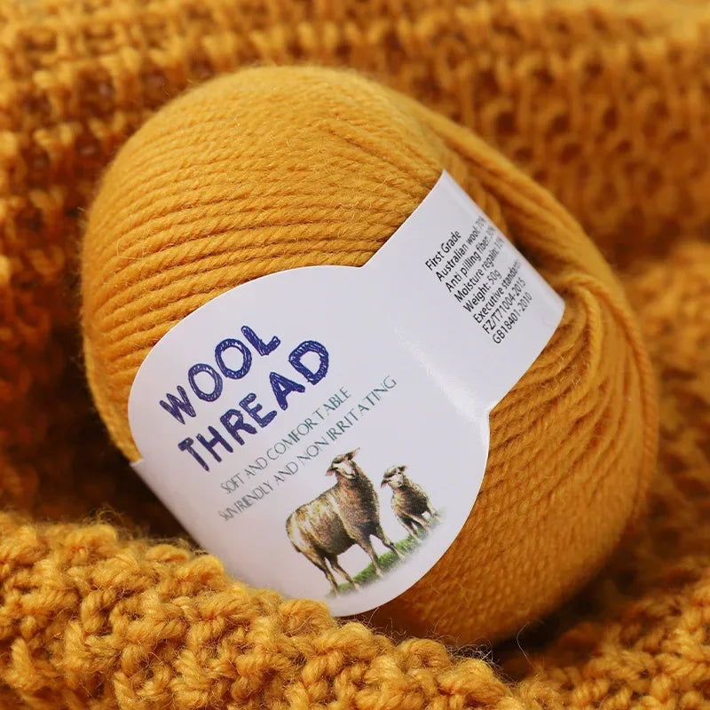6pcs Australian wool set（300g）soft and comfortable, brilliant colors can be used to knit knits such as sweaters, vests, etc