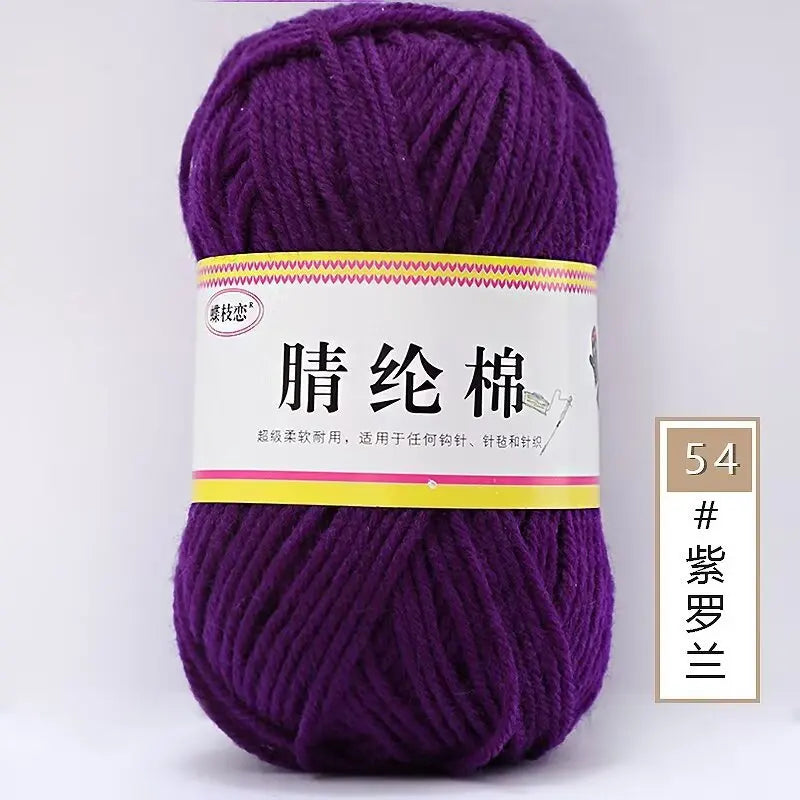 {1Pcs 50g }Acrylic cotton medium and thick thread hand-woven DIY slippers wool ball hook doll seat cushion thread