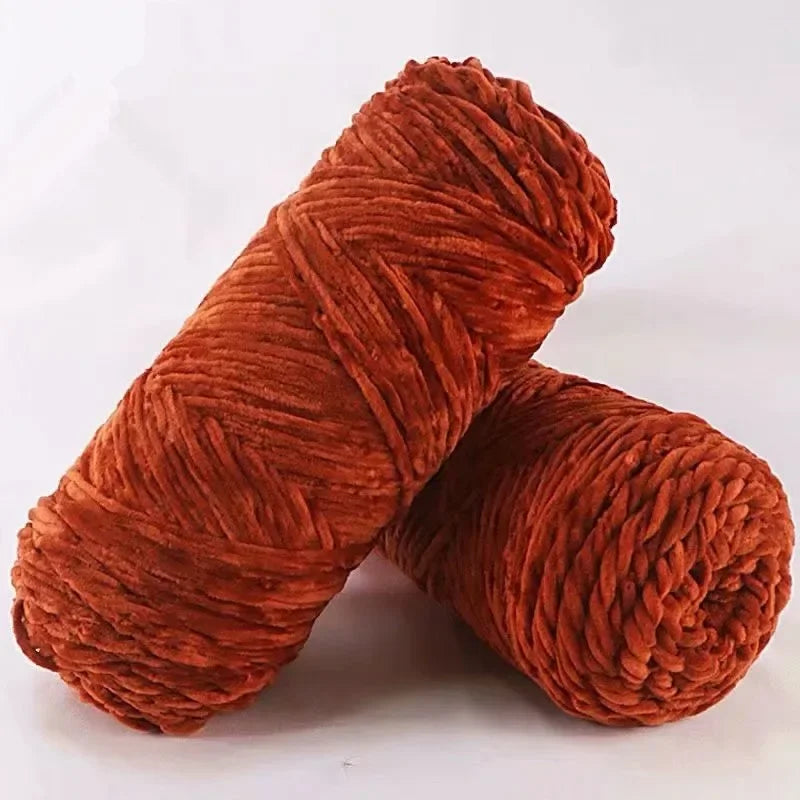 DIY 100% Polyester 100g Velvet Yarn Amigurumi Accessories Dolphin Baby Plush Yarn Soft Chenille Yarn for Knitting  1 Skein 130M