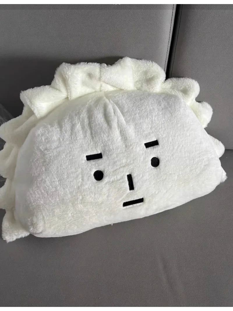 Dumpling Expression Pillow INS Same Style Plush Doll Bedhead Sofa Bedroom Pillow Cushion Dormitory Bed Backrest Gift For Friend