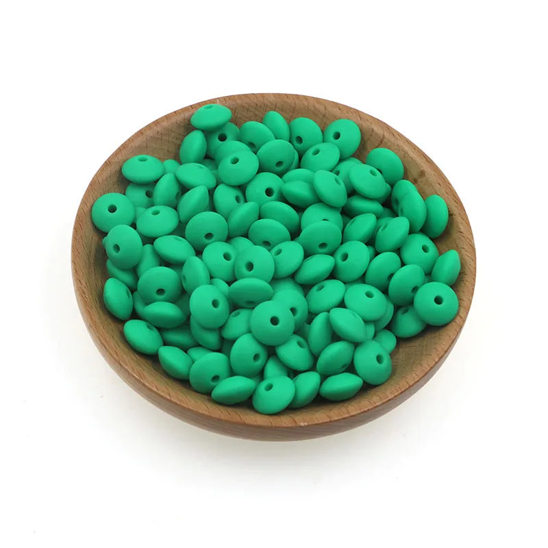 Lentil Silicone Beads