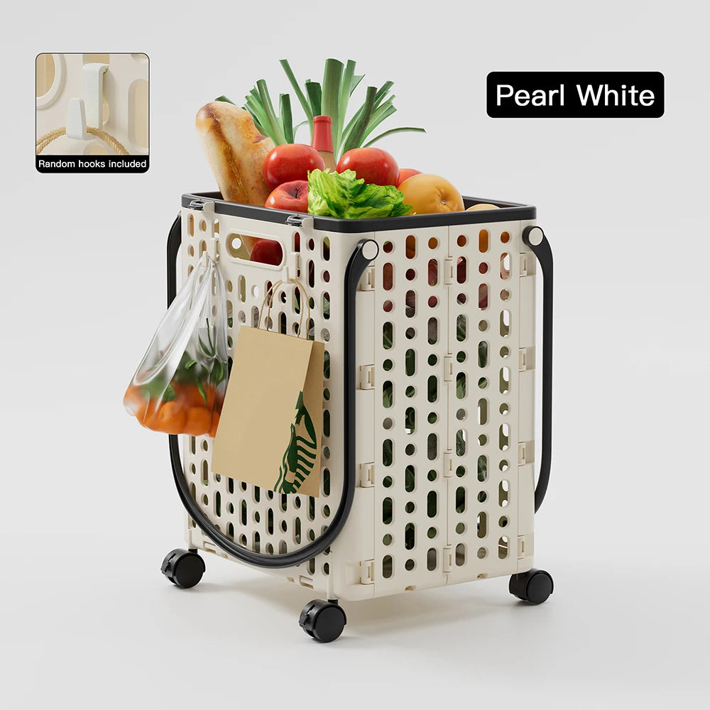 1PC Folding Supermarket Shopping Cart, Household Trolley, Grocery Shopping Cart, Foldable Shopping Cart For Shopping Malls