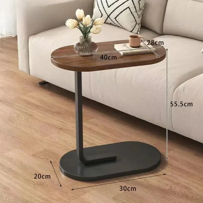 C-shaped Side Table Small Coffee Table Living Room Sofa Table Home Portable Modern Light Luxury Style Home Compact Coffee Table