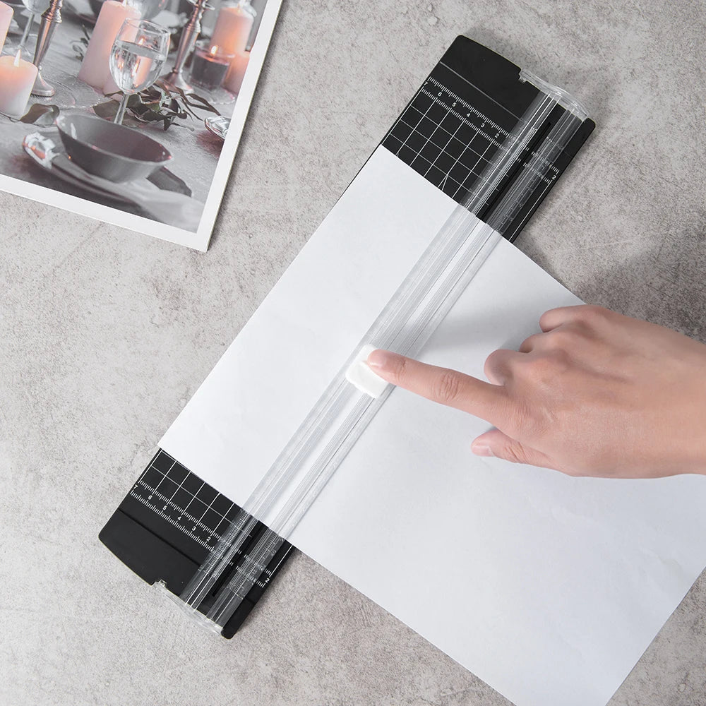 1PC A4 Paper Cutter Safety Protection And Side Ruler Scrapbooking Tool For Handmade Paper, Coupons, Labels
