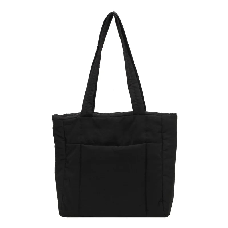 New commuter tote bag female college student class canvas bag nylon handbag large capacity Korean shoulder bag