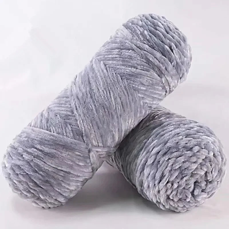 DIY 100% Polyester 100g Velvet Yarn Amigurumi Accessories Dolphin Baby Plush Yarn Soft Chenille Yarn for Knitting  1 Skein 130M