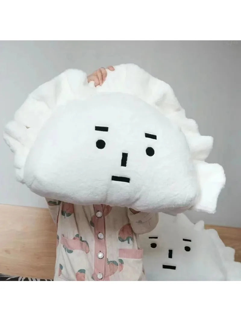 Dumpling Expression Pillow INS Same Style Plush Doll Bedhead Sofa Bedroom Pillow Cushion Dormitory Bed Backrest Gift For Friend
