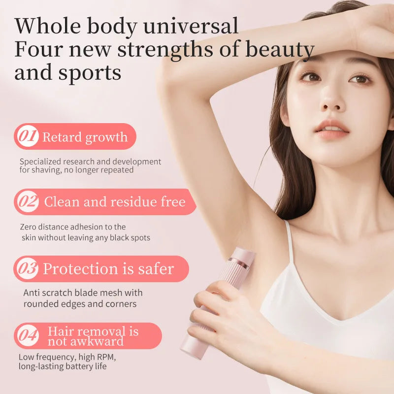 Hair remover Ladies double head shaver Private pubic hair trimmer Electric shaving knife Ladies hair removal instrument