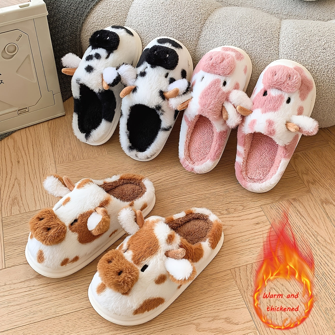 Spotted Cow Slippers